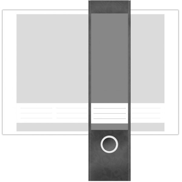Etiketten für Ordner | Grau 5 | 4 breite Aufkleber für Ordnerrücken | Selbstklebende Design Ordneretiketten Rückenschilder