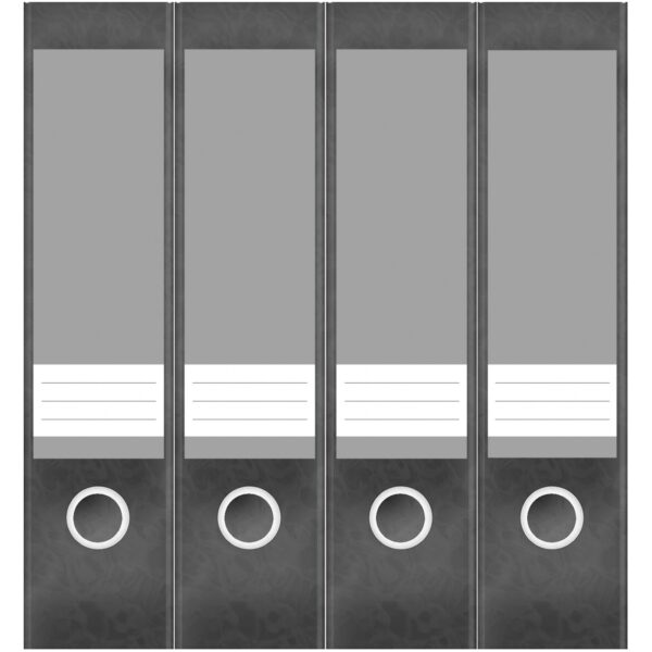 Etiketten für Ordner | Grau 6 | 4 breite Aufkleber für Ordnerrücken | Selbstklebende Design Ordneretiketten Rückenschilder