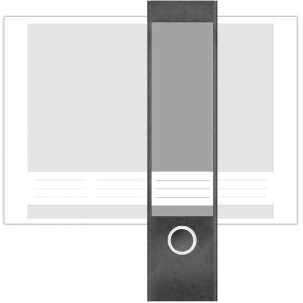 Etiketten für Ordner | Grau 6 | 4 breite Aufkleber für Ordnerrücken | Selbstklebende Design Ordneretiketten Rückenschilder