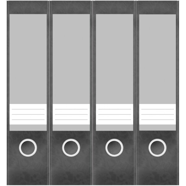 Etiketten für Ordner | Grau 7 | 4 breite Aufkleber für Ordnerrücken | Selbstklebende Design Ordneretiketten Rückenschilder
