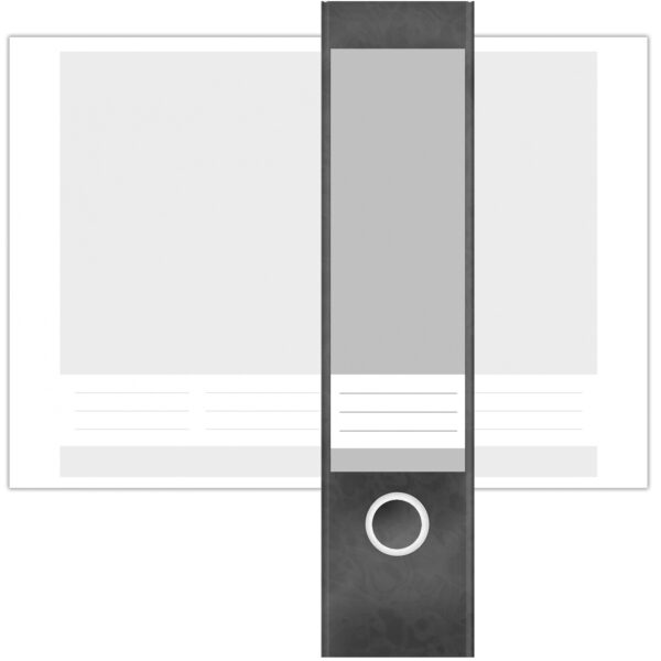 Etiketten für Ordner | Grau 7 | 4 breite Aufkleber für Ordnerrücken | Selbstklebende Design Ordneretiketten Rückenschilder