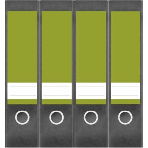 Etiketten für Ordner | Grün 2 | 4 breite Aufkleber für Ordnerrücken | Selbstklebende Design Ordneretiketten Rückenschilder
