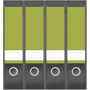 Etiketten für Ordner | Grün 3 | 4 breite Aufkleber für Ordnerrücken | Selbstklebende Design Ordneretiketten Rückenschilder