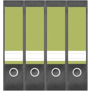 Etiketten für Ordner | Grün 4 | 4 breite Aufkleber für Ordnerrücken | Selbstklebende Design Ordneretiketten Rückenschilder
