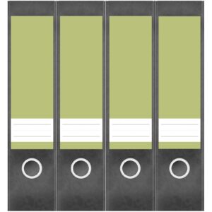 Etiketten für Ordner | Grün 5 | 4 breite Aufkleber für Ordnerrücken | Selbstklebende Design Ordneretiketten Rückenschilder