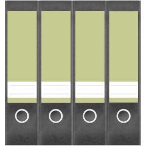 Etiketten für Ordner | Grün 6 | 4 breite Aufkleber für Ordnerrücken | Selbstklebende Design Ordneretiketten Rückenschilder