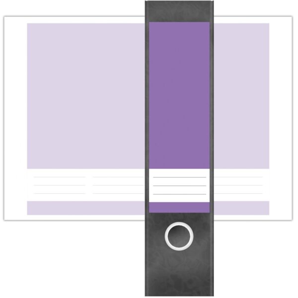 Etiketten für Ordner | Lila 4 | 4 breite Aufkleber für Ordnerrücken | Selbstklebende Design Ordneretiketten Rückenschilder