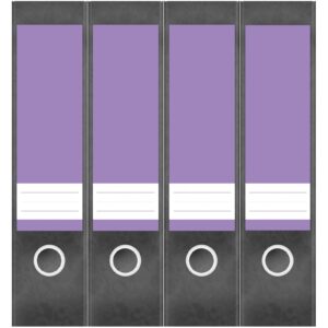 Etiketten für Ordner | Lila 5 | 4 breite Aufkleber für Ordnerrücken | Selbstklebende Design Ordneretiketten Rückenschilder