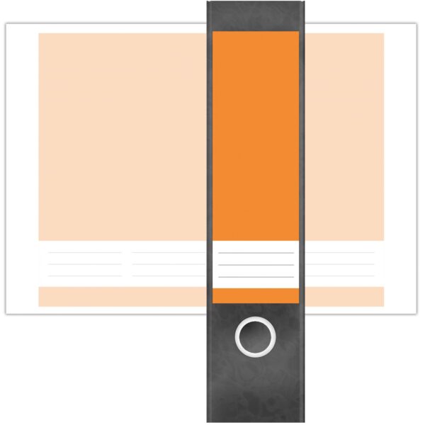 Etiketten für Ordner | Orange 2 | 4 breite Aufkleber für Ordnerrücken | Selbstklebende Design Ordneretiketten Rückenschilder