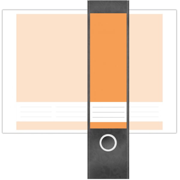Etiketten für Ordner | Orange 3 | 4 breite Aufkleber für Ordnerrücken | Selbstklebende Design Ordneretiketten Rückenschilder