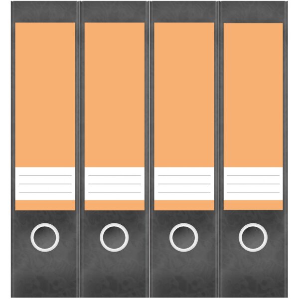 Etiketten für Ordner | Orange 4 | 4 breite Aufkleber für Ordnerrücken | Selbstklebende Design Ordneretiketten Rückenschilder