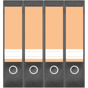 Etiketten für Ordner | Orange 5 | 4 breite Aufkleber für Ordnerrücken | Selbstklebende Design Ordneretiketten Rückenschilder