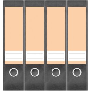 Etiketten für Ordner | Orange 6 | 4 breite Aufkleber für Ordnerrücken | Selbstklebende Design Ordneretiketten Rückenschilder
