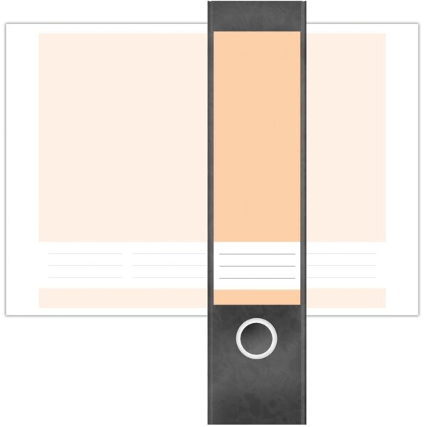 Etiketten für Ordner | Orange 6 | 4 breite Aufkleber für Ordnerrücken | Selbstklebende Design Ordneretiketten Rückenschilder