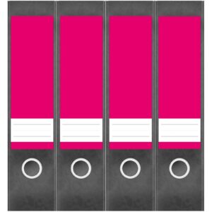 Etiketten für Ordner | Rosa 1 | 4 breite Aufkleber für Ordnerrücken | Selbstklebende Design Ordneretiketten Rückenschilder