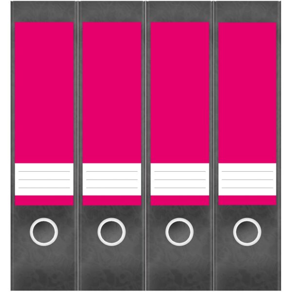 Etiketten für Ordner | Rosa 1 | 4 breite Aufkleber für Ordnerrücken | Selbstklebende Design Ordneretiketten Rückenschilder