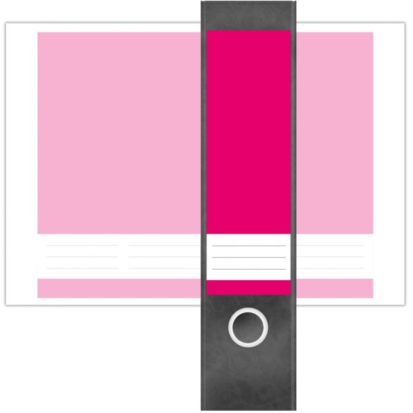 Etiketten für Ordner | Rosa 1 | 4 breite Aufkleber für Ordnerrücken | Selbstklebende Design Ordneretiketten Rückenschilder