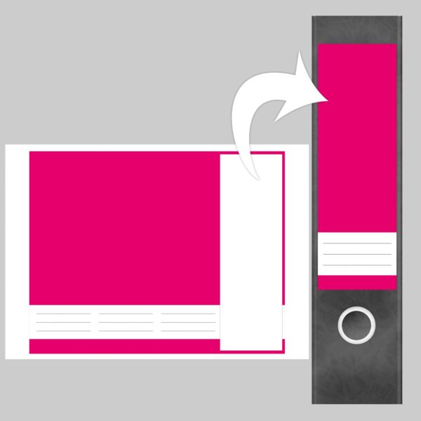Etiketten für Ordner | Rosa 1 | 4 breite Aufkleber für Ordnerrücken | Selbstklebende Design Ordneretiketten Rückenschilder