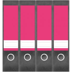 Etiketten für Ordner | Rosa 2 | 4 breite Aufkleber für Ordnerrücken | Selbstklebende Design Ordneretiketten Rückenschilder
