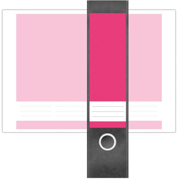 Etiketten für Ordner | Rosa 2 | 4 breite Aufkleber für Ordnerrücken | Selbstklebende Design Ordneretiketten Rückenschilder