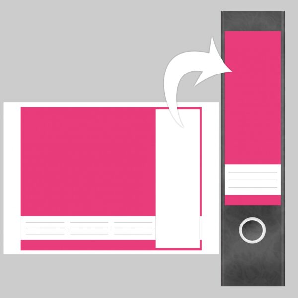 Etiketten für Ordner | Rosa 2 | 4 breite Aufkleber für Ordnerrücken | Selbstklebende Design Ordneretiketten Rückenschilder