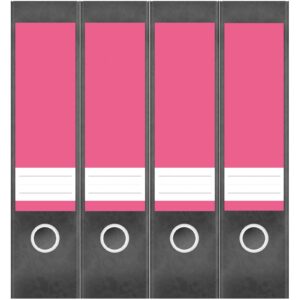 Etiketten für Ordner | Rosa 3 | 4 breite Aufkleber für Ordnerrücken | Selbstklebende Design Ordneretiketten Rückenschilder