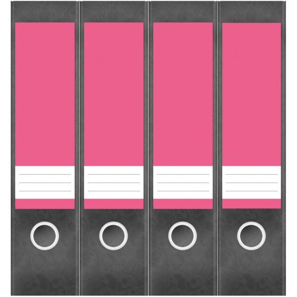 Etiketten für Ordner | Rosa 3 | 4 breite Aufkleber für Ordnerrücken | Selbstklebende Design Ordneretiketten Rückenschilder