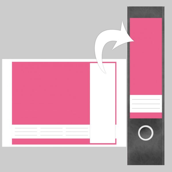 Etiketten für Ordner | Rosa 3 | 4 breite Aufkleber für Ordnerrücken | Selbstklebende Design Ordneretiketten Rückenschilder