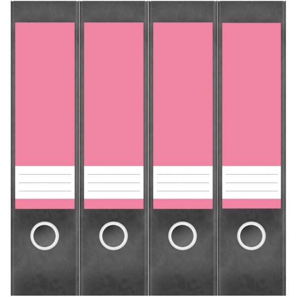 Etiketten für Ordner | Rosa 4 | 4 breite Aufkleber für Ordnerrücken | Selbstklebende Design Ordneretiketten Rückenschilder