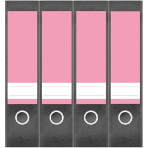 Etiketten für Ordner | Rosa 5 | 4 breite Aufkleber für Ordnerrücken | Selbstklebende Design Ordneretiketten Rückenschilder