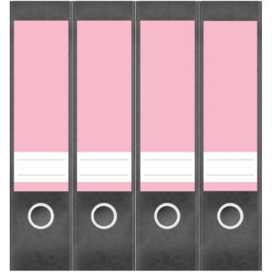 Etiketten für Ordner | Rosa 6 | 4 breite Aufkleber für Ordnerrücken | Selbstklebende Design Ordneretiketten Rückenschilder