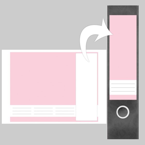Etiketten für Ordner | Rosa 7 | 4 breite Aufkleber für Ordnerrücken | Selbstklebende Design Ordneretiketten Rückenschilder