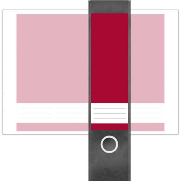 Etiketten für Ordner | Rot 1 | 4 breite Aufkleber für Ordnerrücken | Selbstklebende Design Ordneretiketten Rückenschilder