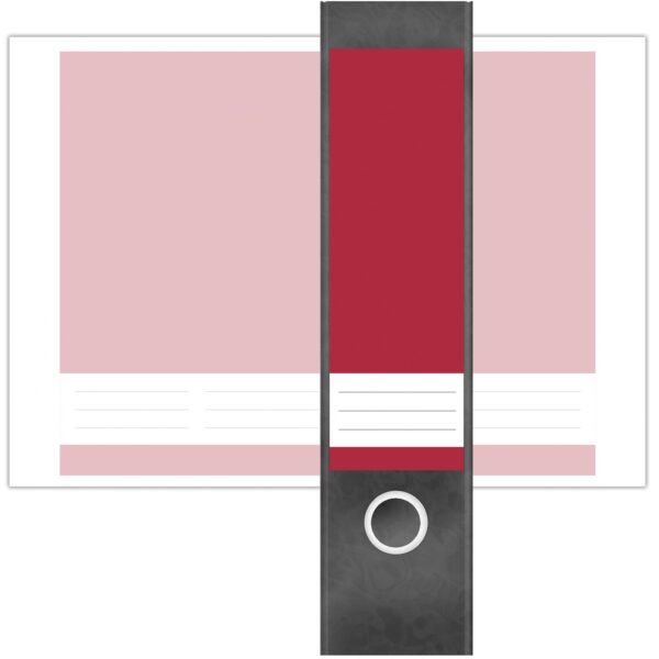 Etiketten für Ordner | Rot 2 | 4 breite Aufkleber für Ordnerrücken | Selbstklebende Design Ordneretiketten Rückenschilder