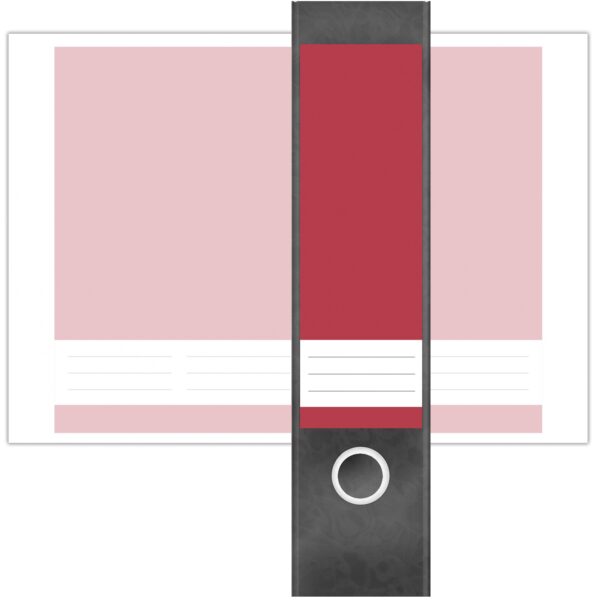 Etiketten für Ordner | Rot 3 | 4 breite Aufkleber für Ordnerrücken | Selbstklebende Design Ordneretiketten Rückenschilder