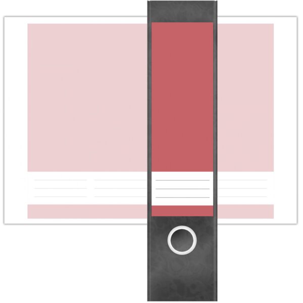 Etiketten für Ordner | Rot 5 | 4 breite Aufkleber für Ordnerrücken | Selbstklebende Design Ordneretiketten Rückenschilder