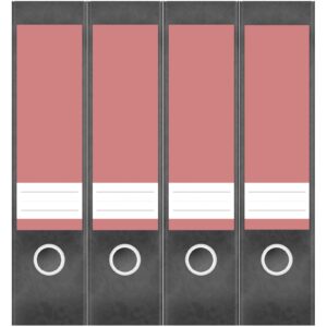 Etiketten für Ordner | Rot 7 | 4 breite Aufkleber für Ordnerrücken | Selbstklebende Design Ordneretiketten Rückenschilder