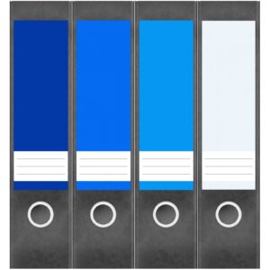 Etiketten für Ordner | Farb Mix 1 | 4 breite Aufkleber für Ordnerrücken | Selbstklebende Design Ordneretiketten Rückenschilder