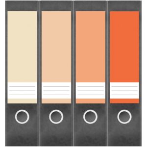 Etiketten für Ordner | Helle Farben Herbst | 4 breite Aufkleber für Ordnerrücken | Selbstklebende Design Ordneretiketten Rückenschilder