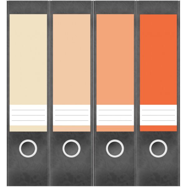 Etiketten für Ordner | Helle Farben Herbst | 4 breite Aufkleber für Ordnerrücken | Selbstklebende Design Ordneretiketten Rückenschilder