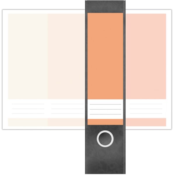 Etiketten für Ordner | Helle Farben Herbst | 4 breite Aufkleber für Ordnerrücken | Selbstklebende Design Ordneretiketten Rückenschilder