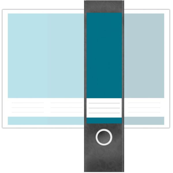 Etiketten für Ordner | Farbmix Blau 4 | 4 breite Aufkleber für Ordnerrücken | Selbstklebende Design Ordneretiketten Rückenschilder