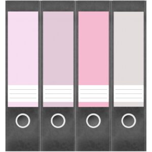 Etiketten für Ordner | Farbmix Pastell 2 | 4 breite Aufkleber für Ordnerrücken | Selbstklebende Design Ordneretiketten Rückenschilder