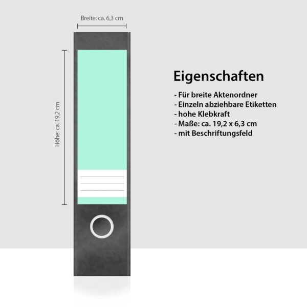 Etiketten für Ordner | Farbmix 6 | 4 breite Aufkleber für Ordnerrücken | Selbstklebende Design Ordneretiketten Rückenschilder
