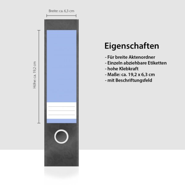 Etiketten für Ordner | Farbmix 9 | 4 breite Aufkleber für Ordnerrücken | Selbstklebende Design Ordneretiketten Rückenschilder