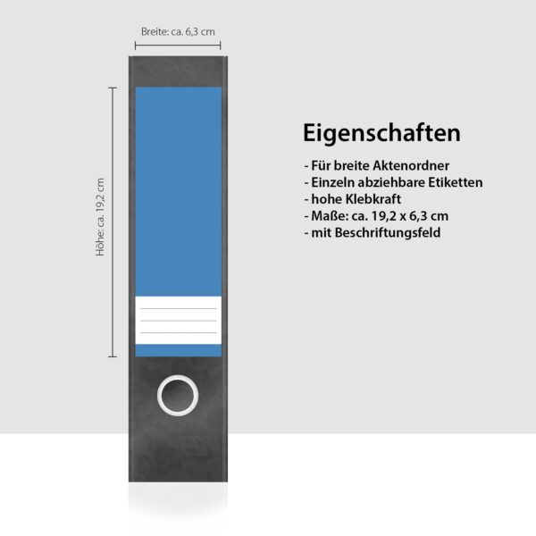 Etiketten für Ordner | Farbmix 10 | 4 breite Aufkleber für Ordnerrücken | Selbstklebende Design Ordneretiketten Rückenschilder