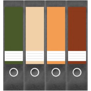 Etiketten für Ordner | Farbmix 13 | 4 breite Aufkleber für Ordnerrücken | Selbstklebende Design Ordneretiketten Rückenschilder