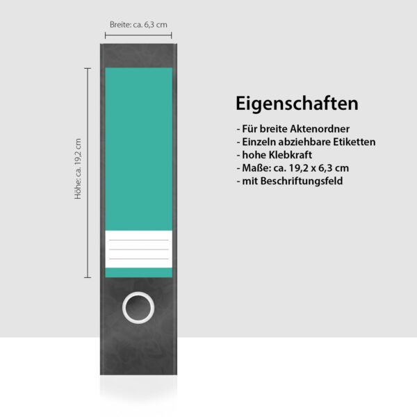 Etiketten für Ordner | Farbmix Rome | 4 breite Aufkleber für Ordnerrücken | Selbstklebende Design Ordneretiketten Rückenschilder