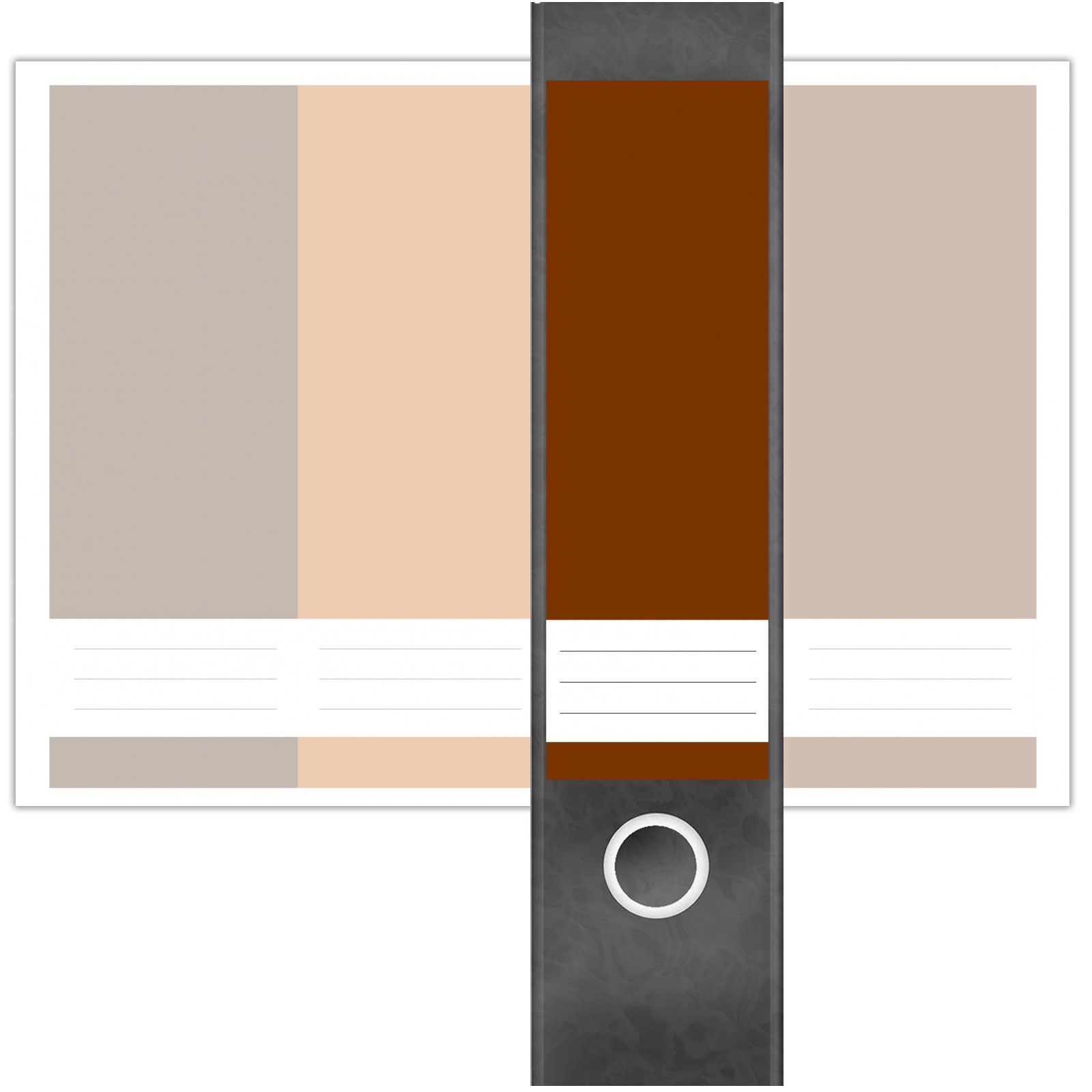 Etiketten für Ordner | Farbmix Orange Braun | 4 breite Aufkleber für Ordnerrücken | Selbstklebende Design Ordneretiketten Rückenschilder 2 Etiketten für Ordner | Farbmix Orange Braun | 4 breite Aufkleber für Ordnerrücken | Selbstklebende Design Ordneretiketten Rückenschilder