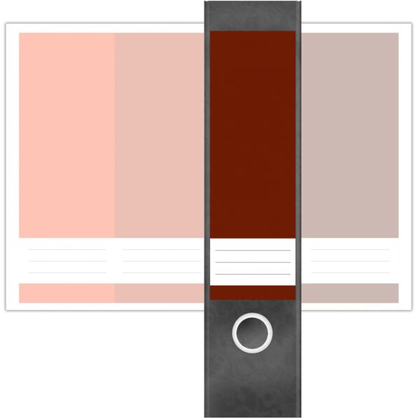 Etiketten für Ordner | Farbmix Orange Braun 2 | 4 breite Aufkleber für Ordnerrücken | Selbstklebende Design Ordneretiketten Rückenschilder